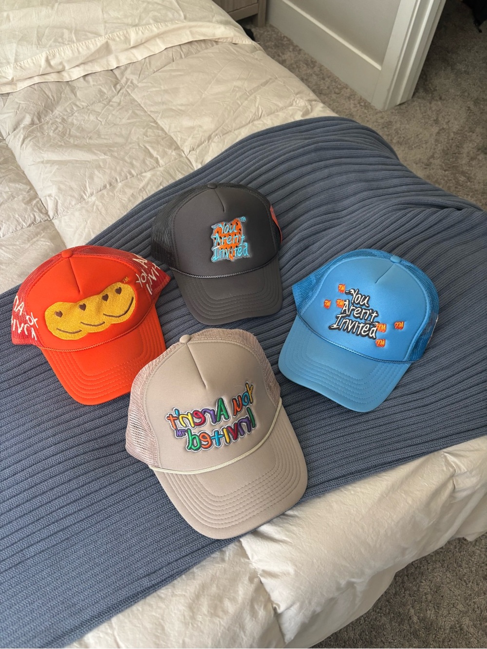 HYDE PARK- You Aren’t Invited Hats- NEW Embroidered Street wear Trucker Hats
